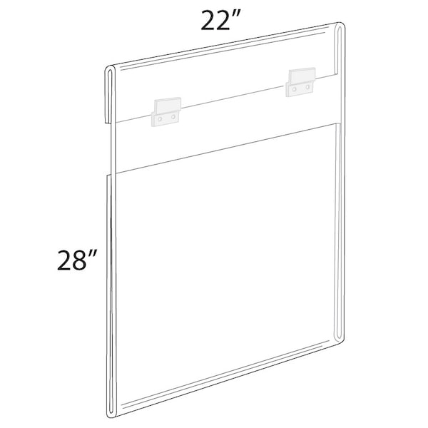 22"W x 28"H Wall Mounted Poster Frame. Mounting Hardware Included.